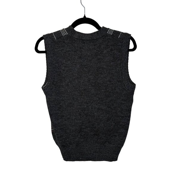 Vintage Hemingway Point Mens Wool Blend Button-Up Sweater Vest Plaid Size Small - Picture 2 of 10